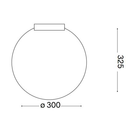 Ideal Lux - Lampa sufitowa CARTA 1xE27/25W/230V śr. 30 cm biała