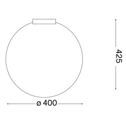 Ideal Lux - Lampa sufitowa CARTA 1xE27/25W/230V śr. 40 cm biała