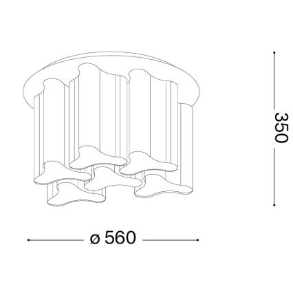 Ideal Lux - Lampa sufitowa COMPO 6xE27/52W/230V średnica 56 cm biała