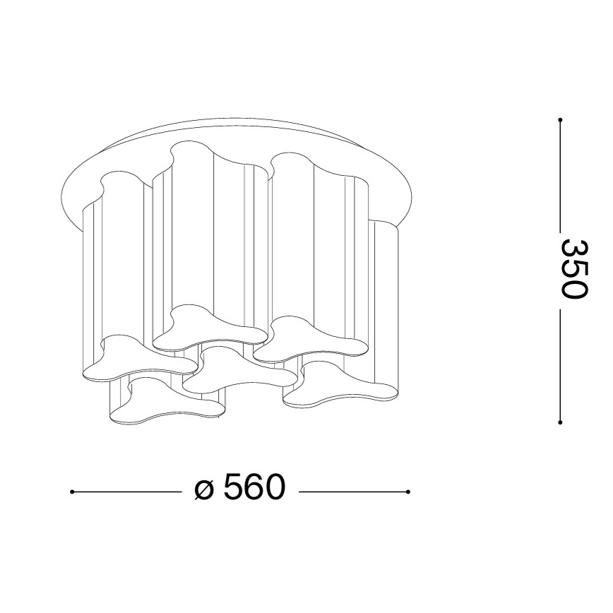 Ideal Lux - Lampa sufitowa COMPO 6xE27/52W/230V średnica 56 cm biała
