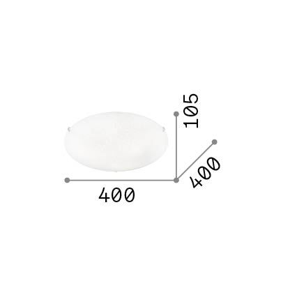 Ideal Lux - Lampa sufitowa LANA 3xE27/60W/230V Ø 40 cm biała