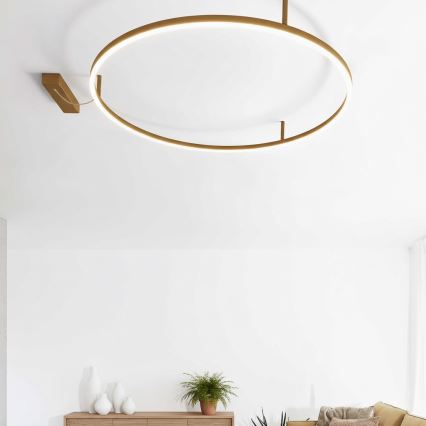 Ideal Lux - Lampa sufitowa LED ORACLE SLIM LED/29W/230V 4000K CRI 90 o średnicy 50 cm, złota