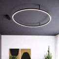 Ideal Lux - Lampa sufitowa LED ORACLE SLIM LED/37W/230V 3000K CRI 90 Ø 70 cm czarna