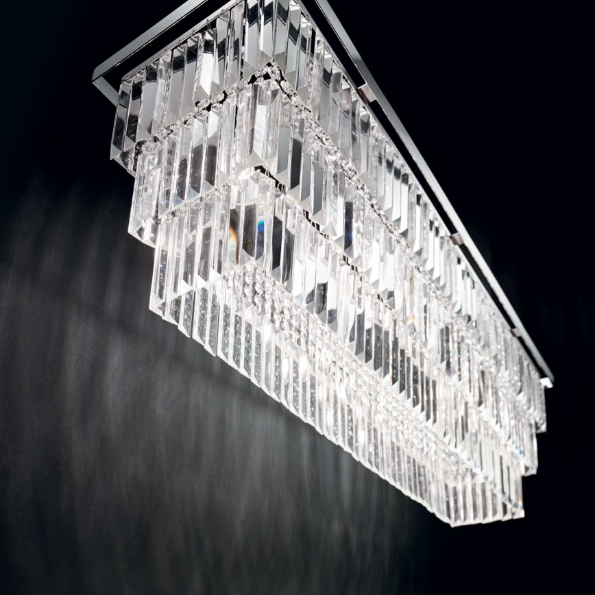 Ideal Lux - Lampa sufitowa MARTINEZ 8xE14/40W/230V chrom błyszczący
