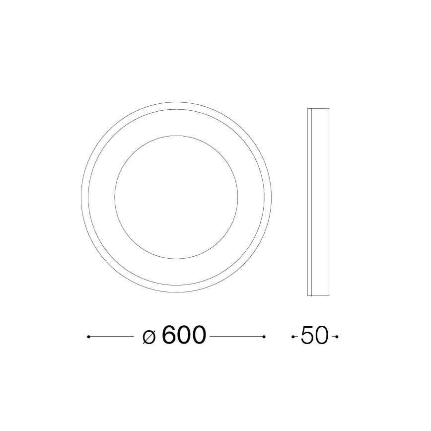 Ideal Lux - Lampa sufitowa PLANET LED 29W/230V CRI 90 śr. 60 cm czarna