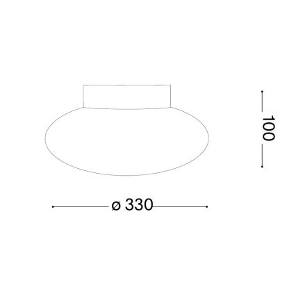 Ideal Lux - Lampa sufitowa SMARTIES 1xE27/42W/230V śr. 33 cm biała
