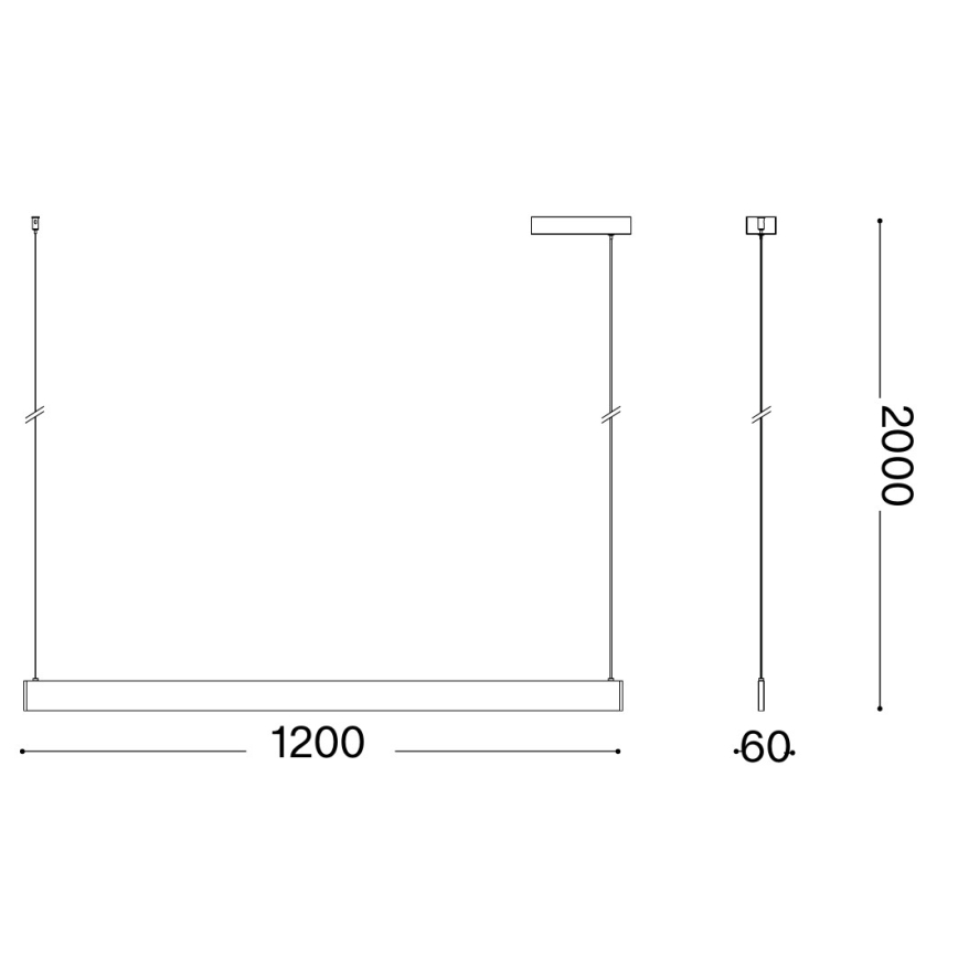 Ideal Lux - Lampa wisząca LED na lince DESK ACCENT LED/36W/230V CRI 90 120 cm biała