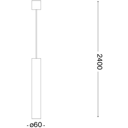 Ideal Lux - Lampa wisząca LED na lince LOOK 1xGU10/7W/230V CRI 90 śr. 6 cm chrom błyszczący