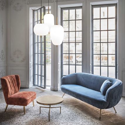 Ideal Lux - Lampa wisząca LED na lince UMILE LED/55W/230V śr. 63 cm CRI 90 mosiądz/biały