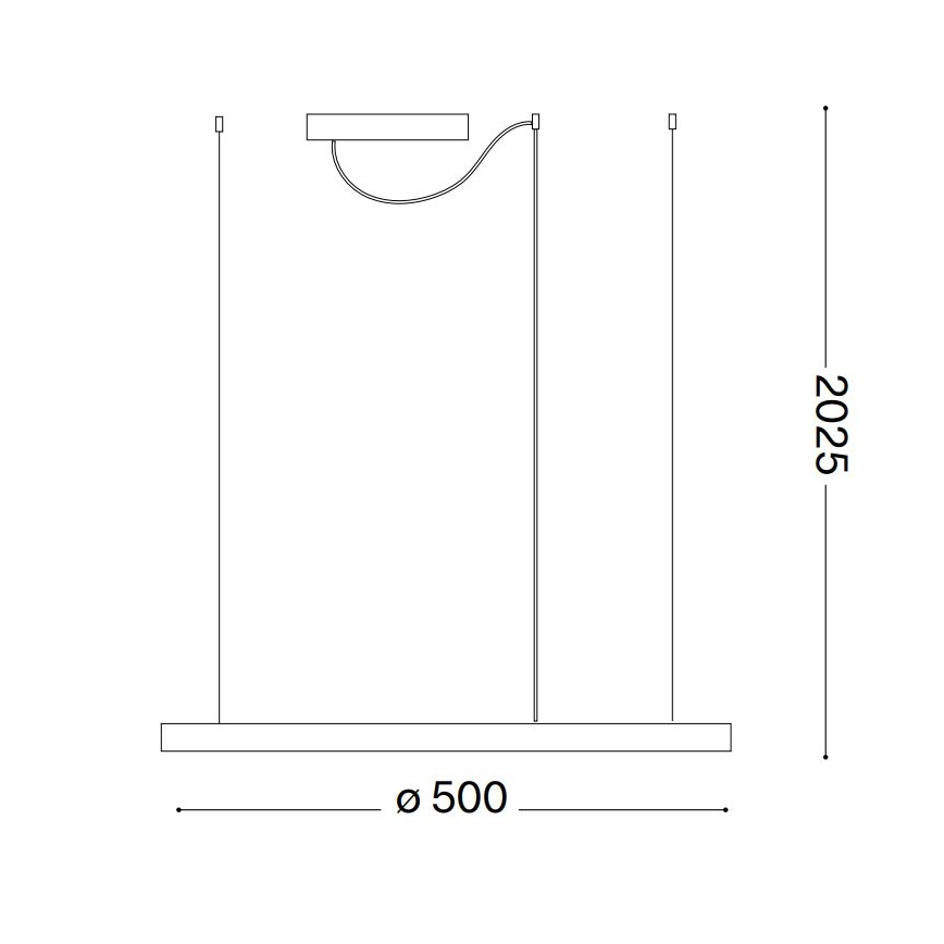 Ideal Lux - Lampa wisząca na przewodzie ORACLE SLIM LED/29W/230V 4000K CRI 90 śr. 50 cm biała