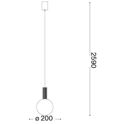 Ideal Lux - Lampa wisząca LED na linku ODEON LED/8W/230V CRI 90 Ø 20 cm beżowa/biała
