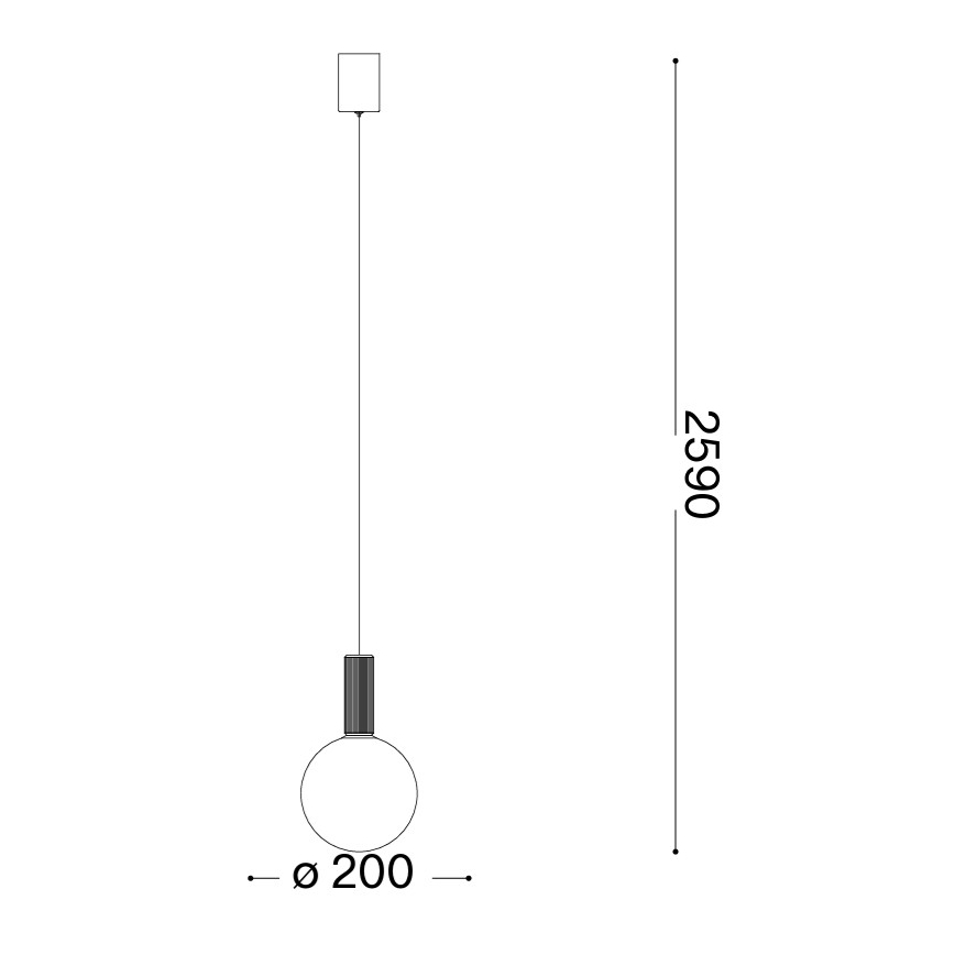 Ideal Lux - Lampa wisząca LED na linku ODEON LED/8W/230V CRI 90 Ø 20 cm beżowa/biała