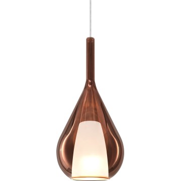 Ideal Lux - Lampa wisząca na lince KALIQUE 1xE27/42W/230V śr. 18 cm przydymiona miedziana