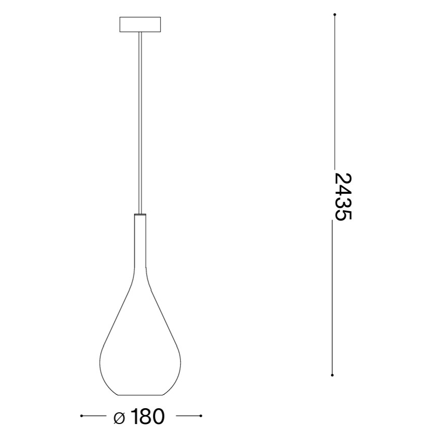 Ideal Lux - Lampa wisząca na lince KALIQUE 1xE27/42W/230V śr. 18 cm przydymiona miedziana