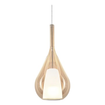 Ideal Lux - Lampa wisząca na lince KALIQUE 1xE27/42W/230V Ø 18 cm przydymiony beż