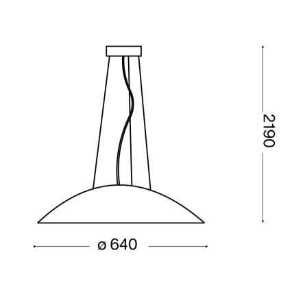 Ideal Lux - Lampa wisząca na lince LENA 3xE27/60W/230V średnica 64 cm biała