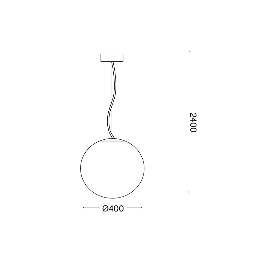 Ideal Lux - Lampa wisząca na lince MAPA 1xE27/42W/230V śr. 40 cm biała