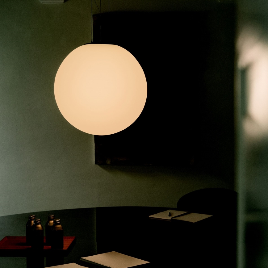 Ideal Lux - Lampa wisząca na lince MAPA 1xE27/42W/230V, śr. 50 cm, biała