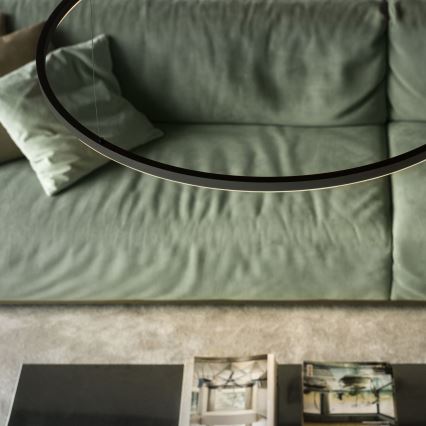 Ideal Lux - Lampa wisząca LED na przewodzie ORACLE SLIM LED/29W/230V 2700K CRI 90 śr. 50 cm czarna