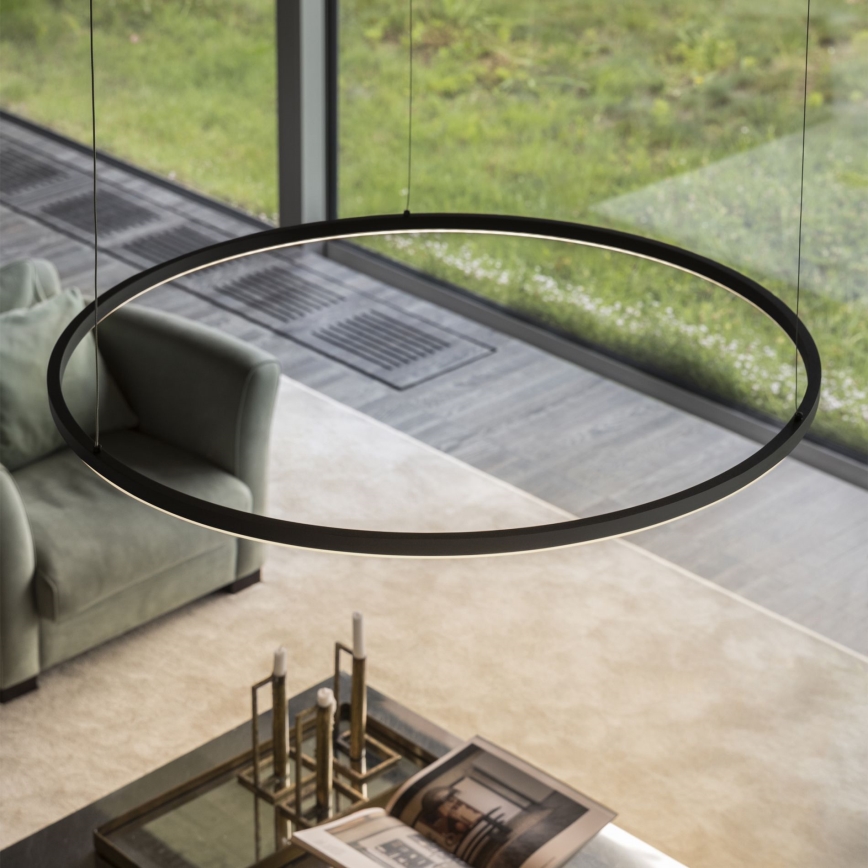 Ideal Lux - LED żyrandol na lince ORACLE SLIM LED/29W/230V 4000K CRI 90 Ø 50 cm czarny