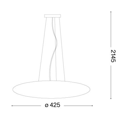 Ideal Lux - Lampa wisząca na linkach SMARTIES 3xE27/42W/230V śr. 42,5 cm biała