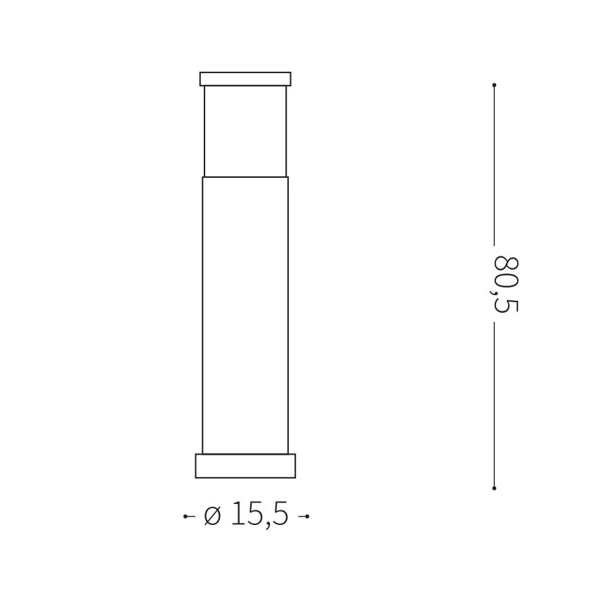 Ideal Lux - Lampa zewnętrzna 1xE27/42W/230V 80 cm IP44 antracyt