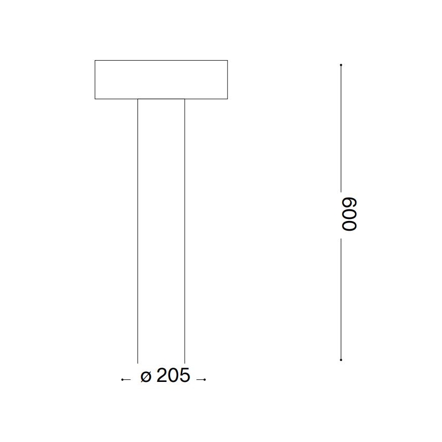 Ideal Lux - Lampa zewnętrzna 4xG9/15W/230V 60 cm IP44 antracyt