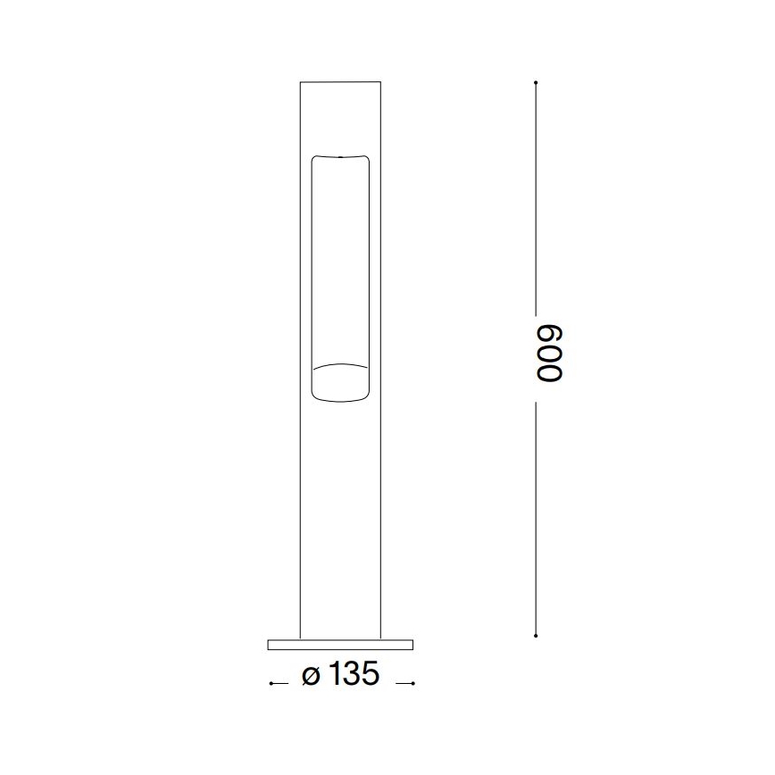Ideal Lux - Lampa zewnętrzna ACQUA 1xG9/15W/230V 60 cm IP44 brązowy