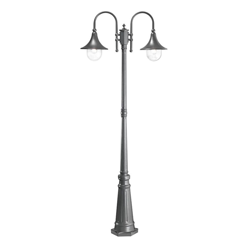 Ideal Lux - Lampa zewnętrzna CIMA 2xE27/52W/230V 216 cm IP43 antracyt