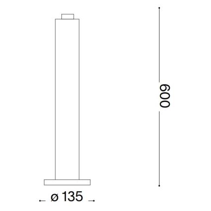 Ideal Lux - Lampa zewnętrzna CLIO 1xE27/42W/230V 60 cm IP44 brązowa