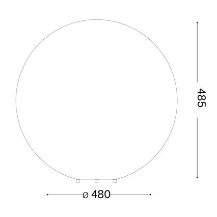 Ideal Lux - Lampa zewnętrzna DORIS 1xE27/60W/230V śr. 48 cm IP44 szara