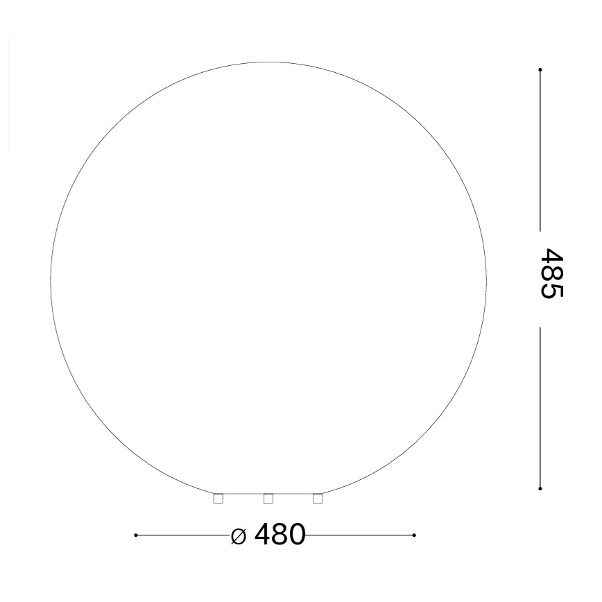 Ideal Lux - Lampa zewnętrzna DORIS 1xE27/60W/230V śr. 48 cm IP44 szara