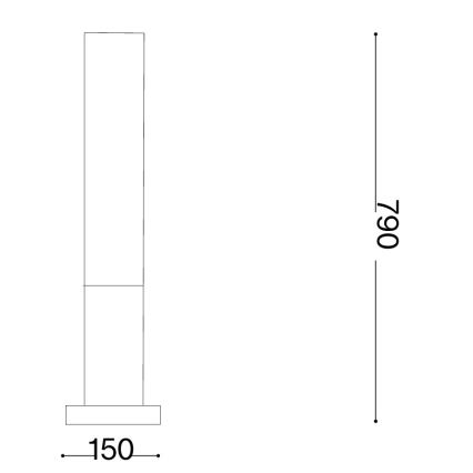 Ideal Lux - Lampa zewnętrzna EDO OUTDOOR 1xGX53/15W/230V 79 cm IP65 brązowa