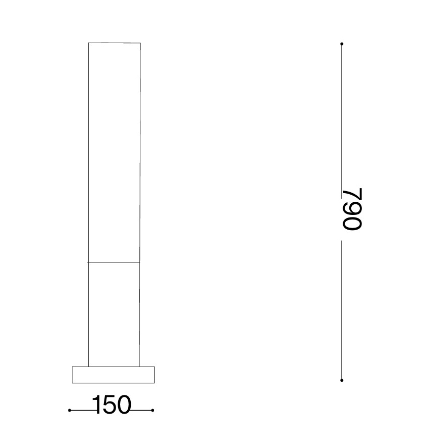 Ideal Lux - Lampa zewnętrzna EDO OUTDOOR 1xGX53/15W/230V 79 cm IP65 brązowa