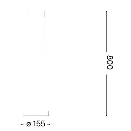 Ideal Lux - Lampa zewnętrzna EDO OUTDOOR 1xGX53/15W/230V 80 cm IP65 brązowa