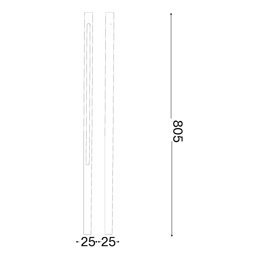 Ideal Lux - Lampa zewnętrzna JEDI LED/12W/230V 80 cm CRI 90 IP65 brązowa