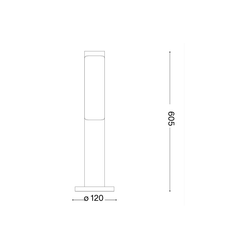 Ideal Lux - Lampa zewnętrzna ETERE LED/9,5W/230V 3000K 60 cm CRI 90 IP44 czarna