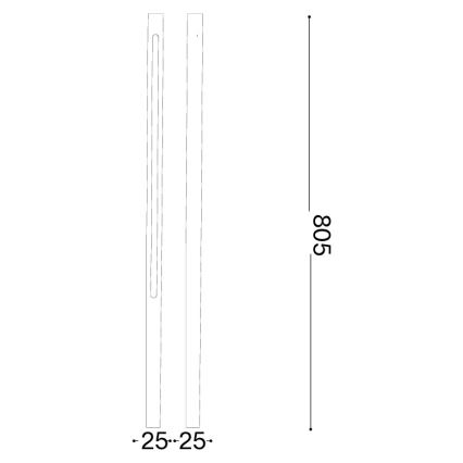 Ideal Lux - Lampa zewnętrzna LED JEDI LED/12W/230V 80 cm CRI 90 IP65 antracyt