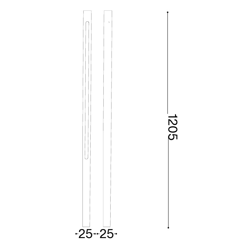 Ideal Lux - Lampa zewnętrzna LED JEDI LED/19W/230V 120 cm CRI 90 IP65 antracyt