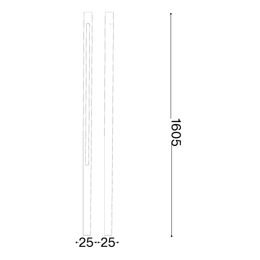 Ideal Lux - Lampa zewnętrzna LED JEDI LED/25W/230V 160 cm CRI 90 IP65 brązowa