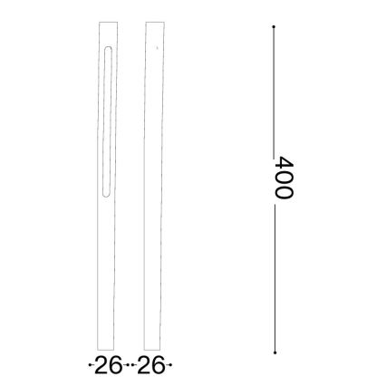 Ideal Lux - Lampa zewnętrzna LED JEDI LED/7W/230V 40 cm CRI 90 IP65 antracyt