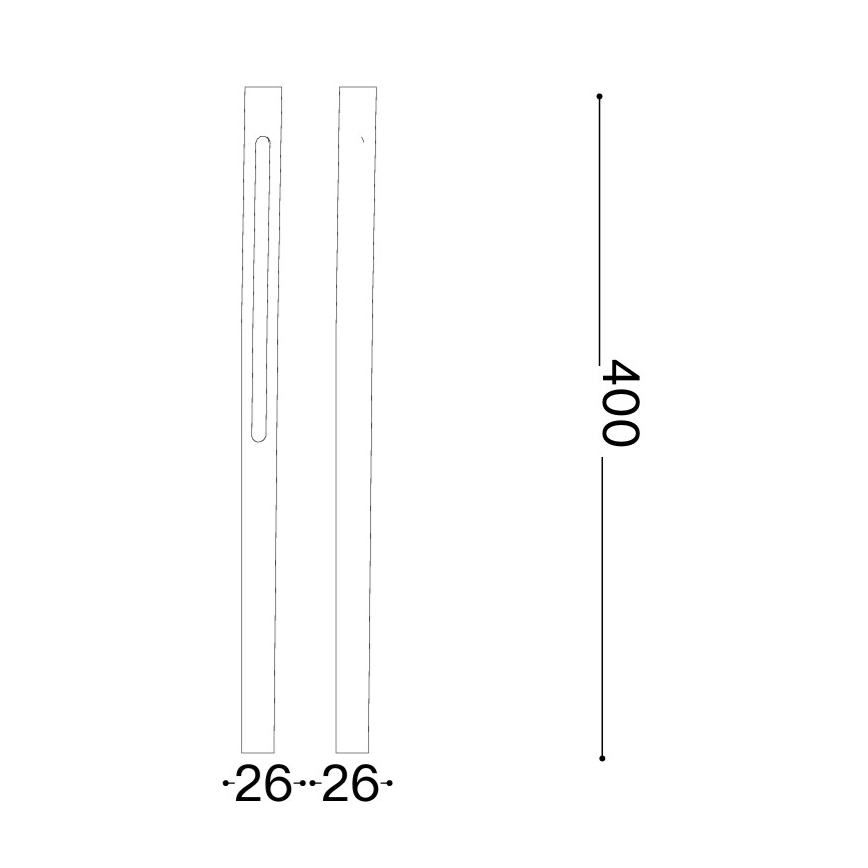 Ideal Lux - Lampa zewnętrzna LED JEDI LED/7W/230V 40 cm CRI 90 IP65 antracyt
