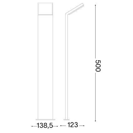Ideal Lux - Lampa zewnętrzna LED STYLE LED/8,5W/230V 3000K 50 cm CRI 90 IP54 brązowa