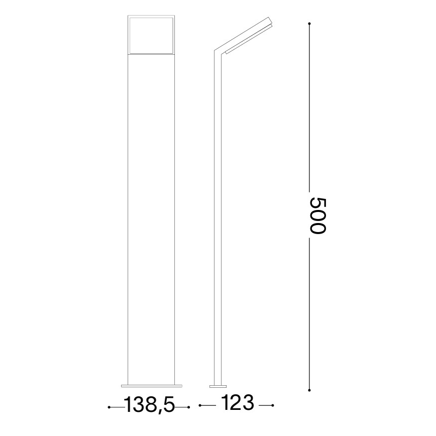 Ideal Lux - Lampa zewnętrzna LED STYLE LED/8,5W/230V 3000K 50 cm CRI 90 IP54 brązowa