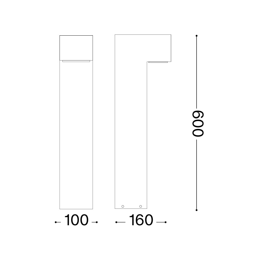 Ideal Lux - Lampa zewnętrzna SIRIO 2xGX53/9W/230V 60 cm IP65 brązowa