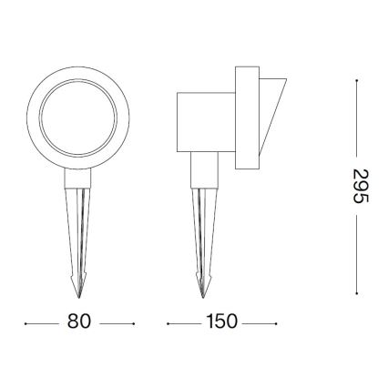 Ideal Lux - Lampa zewnętrzna TERRA 1xGU10/28W/230V IP65 brązowa