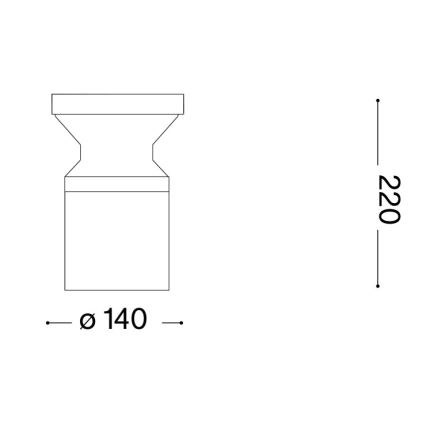 Ideal Lux - Lampa zewnętrzna TORRE 1xE27/15W/230V 22 cm IP65 czarna