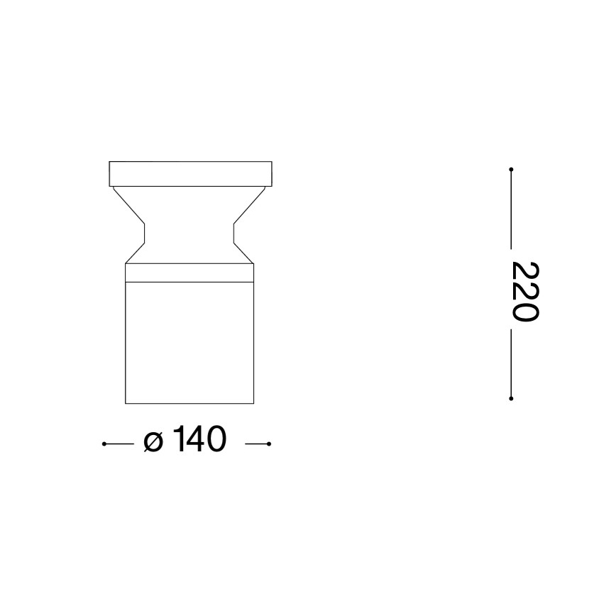 Ideal Lux - Lampa zewnętrzna TORRE 1xE27/15W/230V 22 cm IP65 czarna