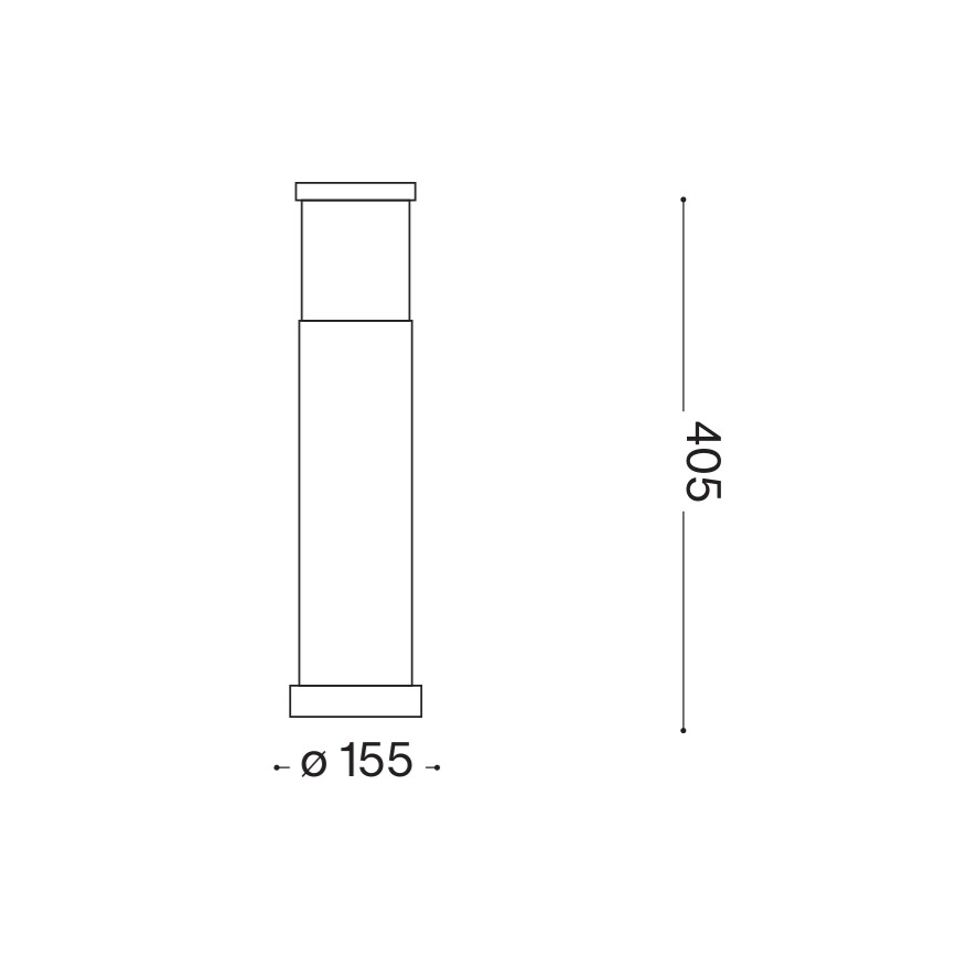 Ideal Lux - Lampa zewnętrzna TRONCO 1xE27/42W/230V 40 cm IP65 antracyt