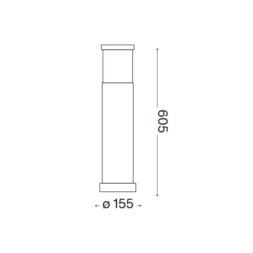 Ideal Lux - Lampa zewnętrzna TRONCO 1xE27/42W/230V 60,5 cm IP65 brązowa